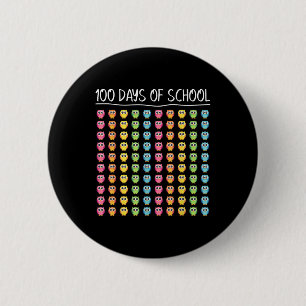 Badge Rond 5 Cm 100E Jour De L'École Professeur Joyeux 100 Jours D