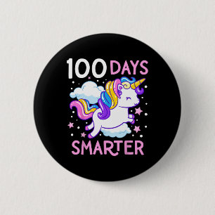 Badge Rond 5 Cm 100e Jour de l'école Unicorne 100 Jours Smarter Ki