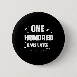 Badge Rond 5 Cm 100E Jour D'École Cent Jours Plus Tard Enfants Bo