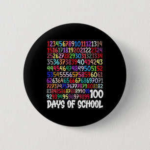 Badge Rond 5 Cm 100e jour d'école enseignant enfants 100 jours mat