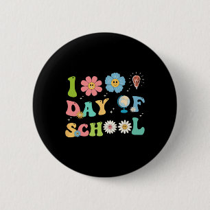 Badge Rond 5 Cm 100E Jour D'Enseignants Scolaires Enfants Joyeux 1