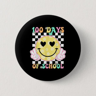 Badge Rond 5 Cm 100ème Jour De L'École Sourire Super Visage 100 Jo