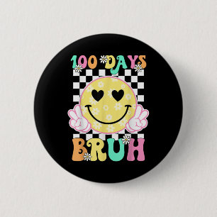 Badge Rond 5 Cm 100ème Jour De L'École Super Sourire Visage 100 Jo