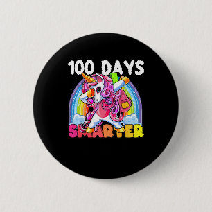 Badge Rond 5 Cm 100ème Jour De L'École Unicorne 100 Jours Smarter 