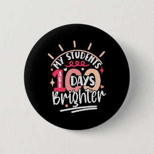 Badge Rond 5 Cm 100ème Jour Pour Enseignant Mes Étudiants Sont 100