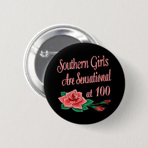 Badge Rond 5 Cm 100th Birthday Gifts for Southern Girls