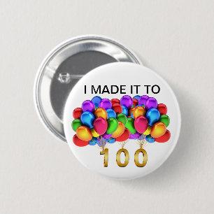 Badge Rond 5 Cm 100TH Bouton d'ANNIVERSAIRE
