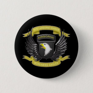 Badge Rond 5 Cm 101st 3D aéroporté