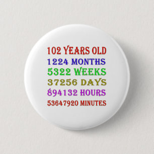 Badge Rond 5 Cm 102e anniversaire Jalons
