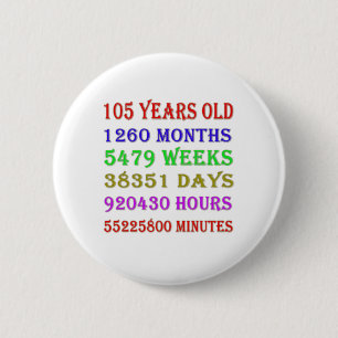 Badge Rond 5 Cm 105e anniversaire Jalons