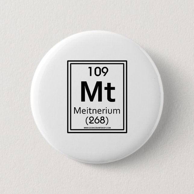 Badge Rond 5 Cm 109 Meitnerium (Devant)