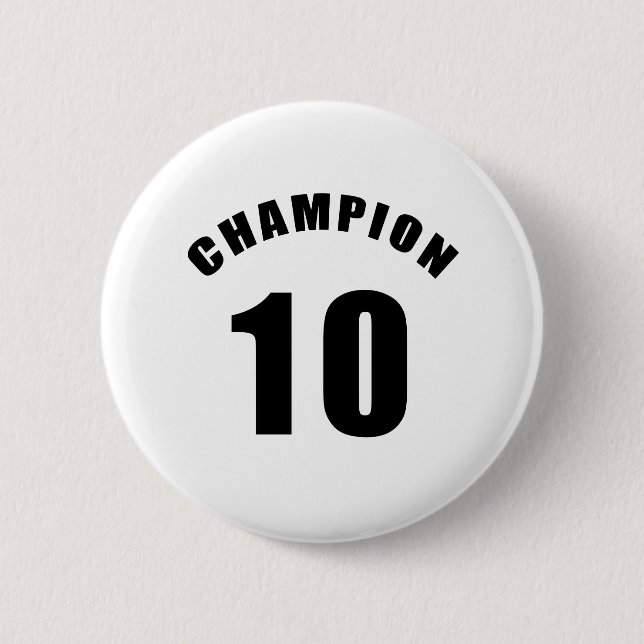 Badge Rond 5 Cm 10 conceptions de champion (Devant)