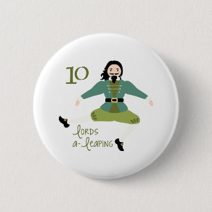 Badge Rond 5 Cm 10 Lords A-Leaping