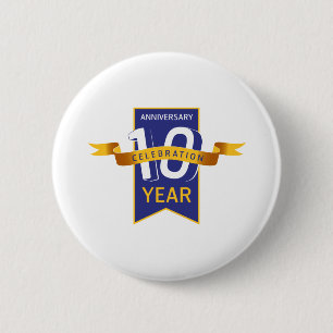 Badge Rond 5 Cm 10e_anniversaire
