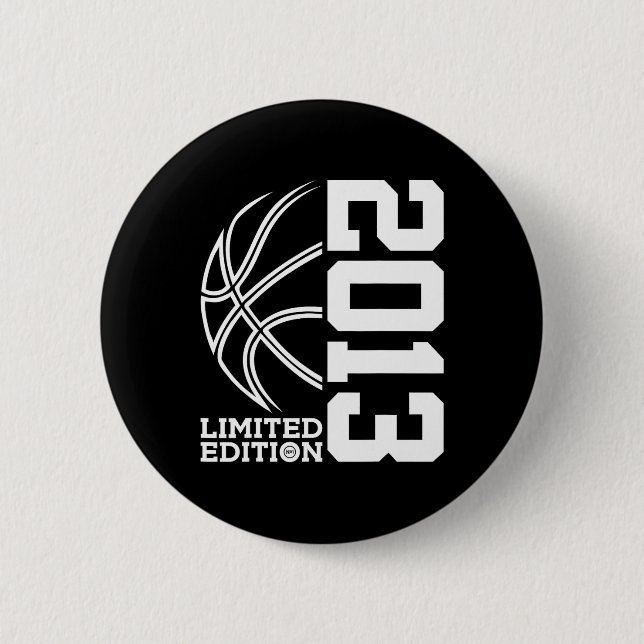 Badge Rond 5 Cm 10e anniversaire Basketball Limited Edition 2013 2 (Devant)