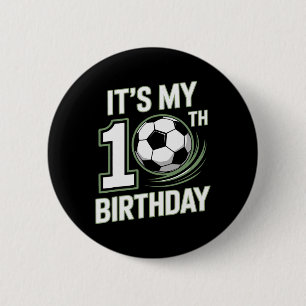 Badge Rond 5 Cm 10e anniversaire de lancement de l'année de footba