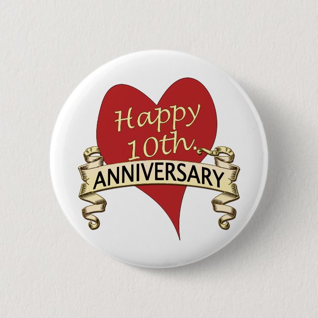 Badge Rond 5 Cm 10ème. Anniversaire (Devant)