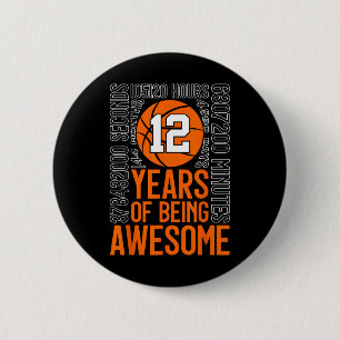 Badge Rond 5 Cm 12 Ans de Fou 12e Anniversaire
