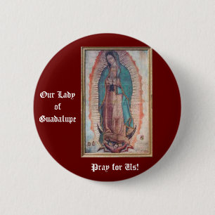 Badge Rond 5 Cm 12 décembre   notre Madame de Guadalupe