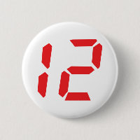 12 douze réveil rouge numéro numérique