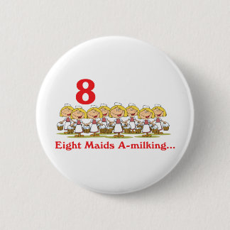 Badge Rond 5 Cm 12 jours huit employées de maison a-traite