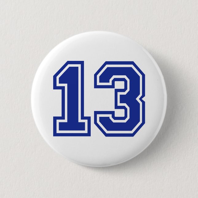 Badge Rond 5 Cm 13 - treize (Devant)