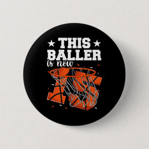 Badge Rond 5 Cm 15e anniversaire garçons de basket-ball