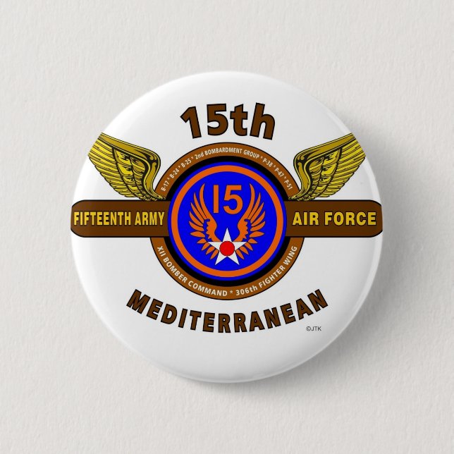 Badge Rond 5 Cm 15ème L'ARMÉE DE L'AIR "CORPS d'AIR d'ARMÉE" WW II (Devant)