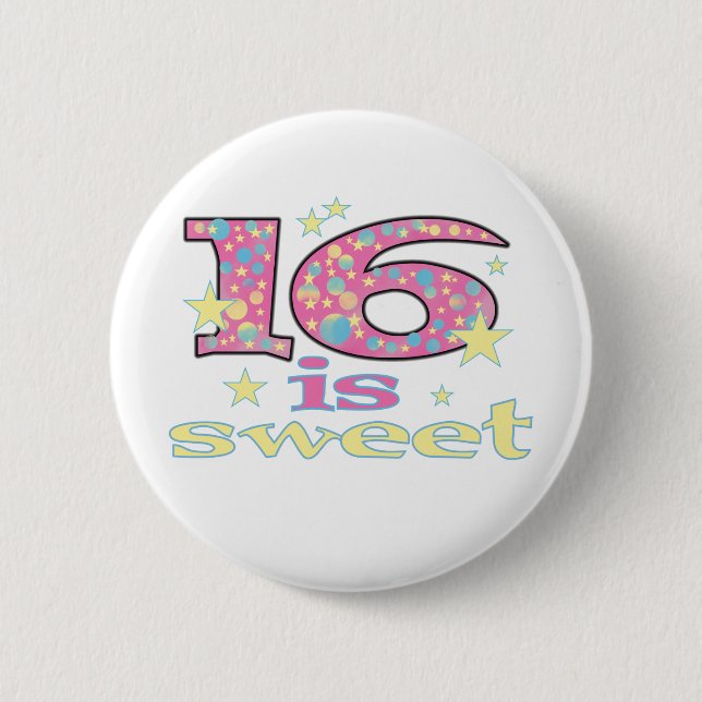 Badge Rond 5 Cm 16 est doux (Devant)