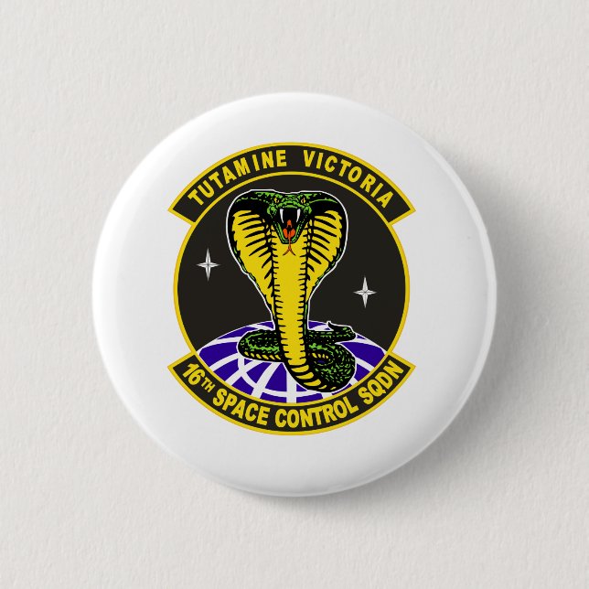 Badge Rond 5 Cm 16ème Escadron de contrôle d'espace (Devant)
