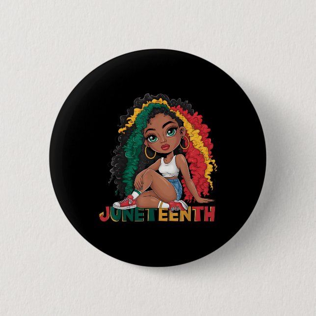Badge Rond 5 Cm 1865 Junet1865 Reine noire (Devant)
