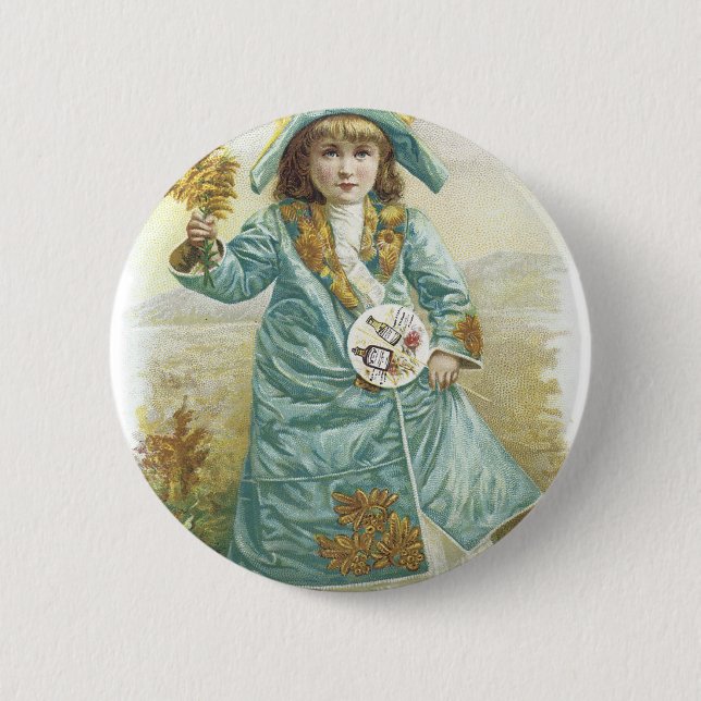 Badge Rond 5 Cm 1893 Dames Calendrier parfumé Hoyt & Co. German Co (Devant)