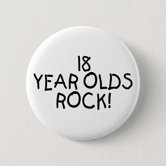 Badge Rond 5 Cm 18 ans de roche (Devant)