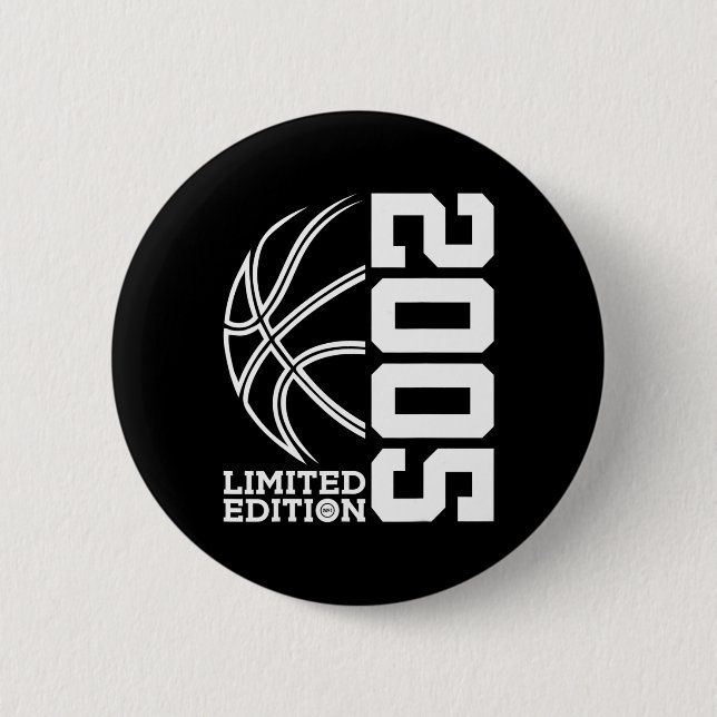 Badge Rond 5 Cm 18e anniversaire Basketball Limited Edition 2005 (Devant)