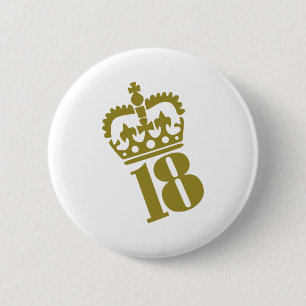 Badge Rond 5 Cm 18ème anniversaire - nombre - dix-huit