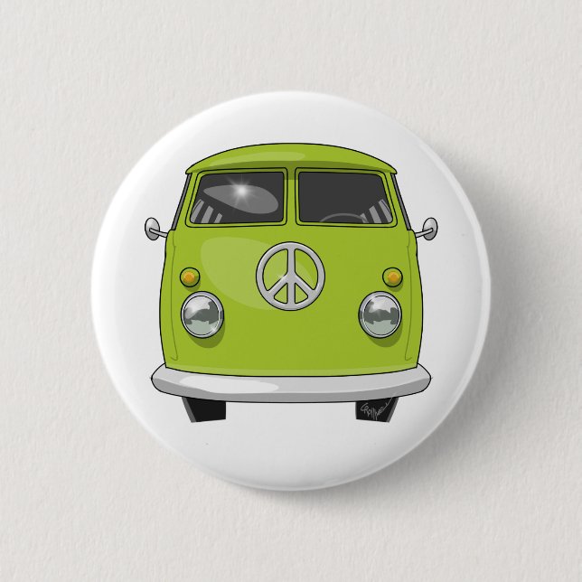 Badge Rond 5 Cm 1960 Van hippies (Devant)