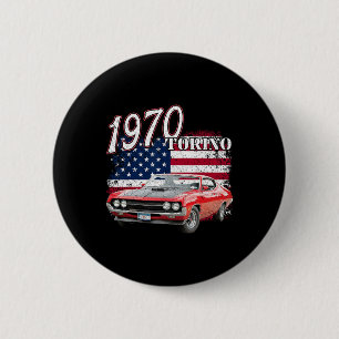 Badge Rond 5 Cm 1970 70 Torino Muscle Clic Voiture 4 juillet Améri