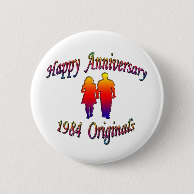 Badge Rond 5 Cm 1984 couples (Devant)