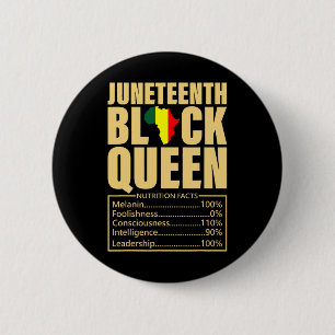 Badge Rond 5 Cm 19e Roi noire - valeur nutritive Histo noir