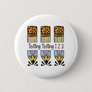 Badge Rond 5 Cm 1 2 3 Jour d'essai Chemise Test Jour d'examen ense