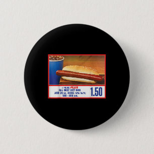 Badge Rond 5 Cm 1,50 $ Food Court Hot Dog Et Soda Combo