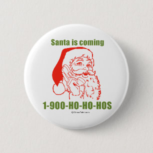 Badge Rond 5 Cm 1-900-Ho-Ho-Hos