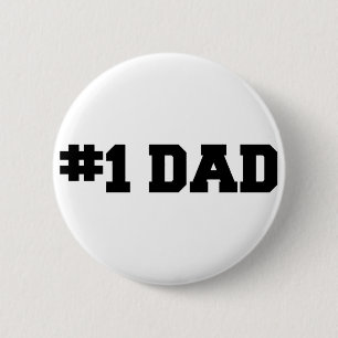 Badge Rond 5 Cm #1 fête des pères heureuse du papa   du numéro 
