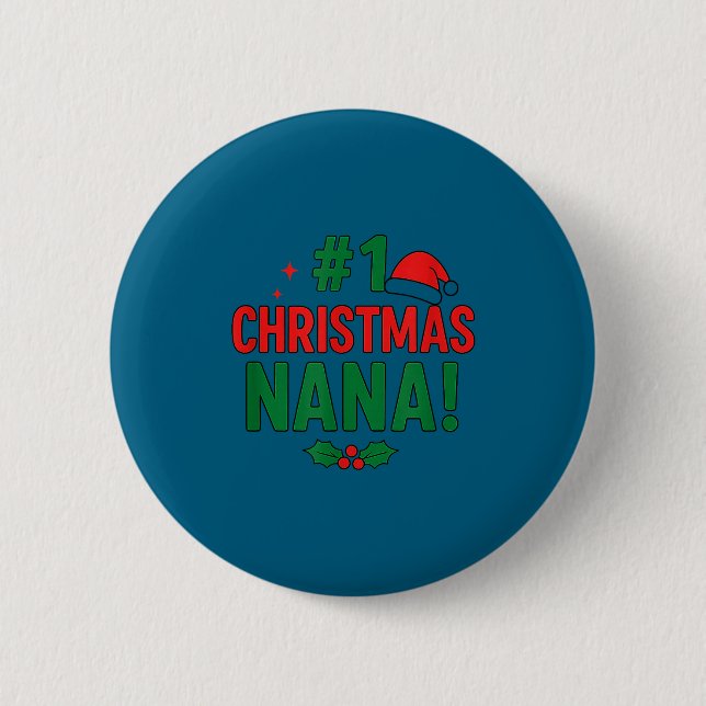 Badge Rond 5 Cm #1 Noël Nana  (Devant)