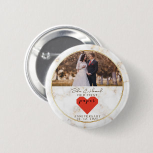 Badge Rond 5 Cm 1er anniversaire Mariage Mariage papier personnali