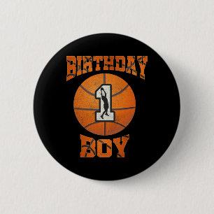 Badge Rond 5 Cm 1er Anniversaire tenue garçon Bysketbyll 1er an Ol