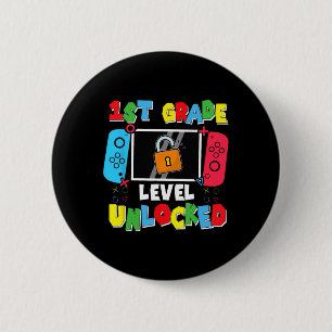 Badge Rond 5 Cm 1ère année déverrouillée Retour à l'école Premier