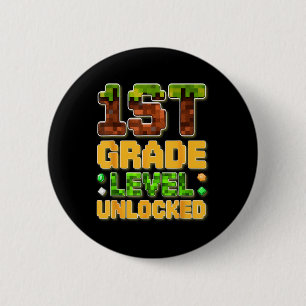 Badge Rond 5 Cm 1ère classe Gamer School cadeau pour enfant