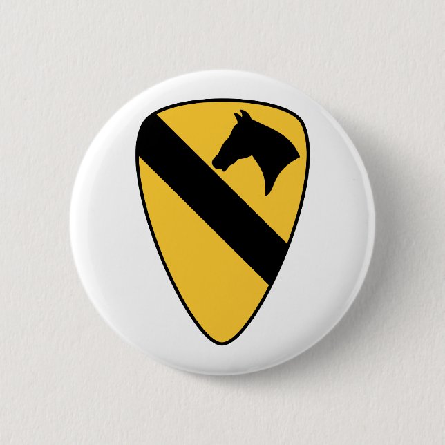 Badge Rond 5 Cm 1ère division de cavalerie Patch Patriotic (Devant)