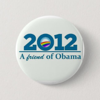 Badge Rond 5 Cm 2012 un ami de la lesbienne gaie LBGT de Barack